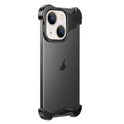 For iPhone 14 Plus Aromatherapy Alloy Frameless Phone Case(Black)