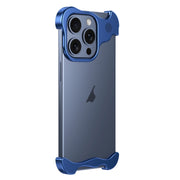 For iPhone 15 Pro Max Aromatherapy Alloy Frameless Phone Case(Blue)