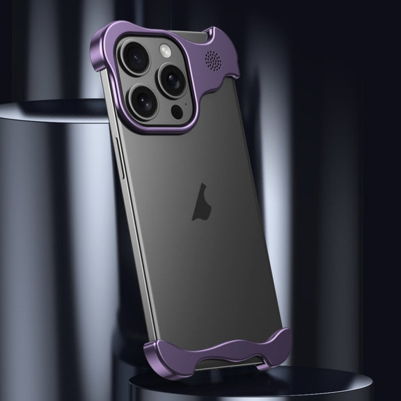 For iPhone 16 Plus Aromatherapy Alloy Frameless Phone Case(Purple)