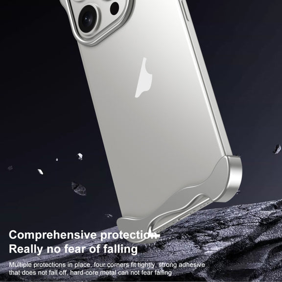 For iPhone 16 Pro Aromatherapy Alloy Frameless Phone Case(Black)