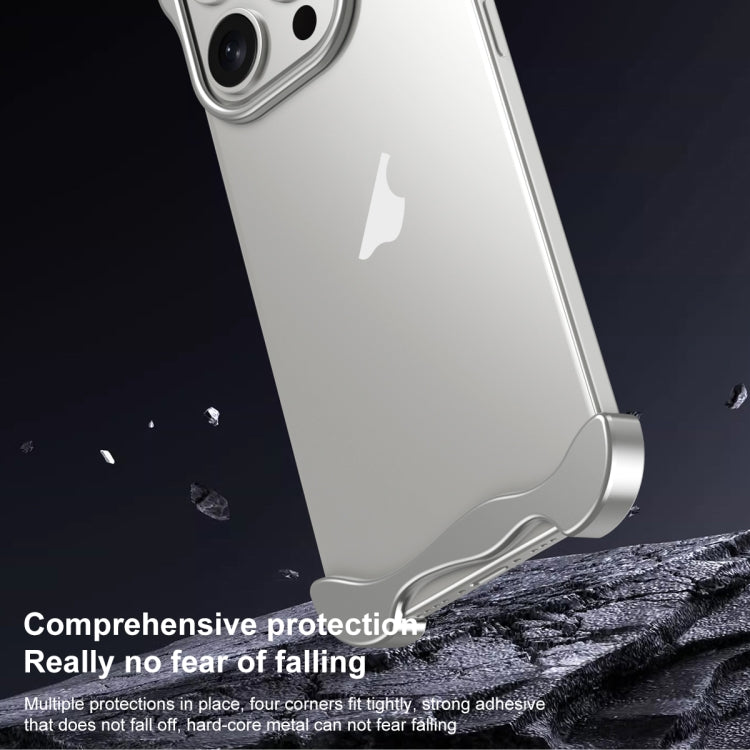 For iPhone 15 Pro Aromatherapy Alloy Frameless Phone Case(Blue)