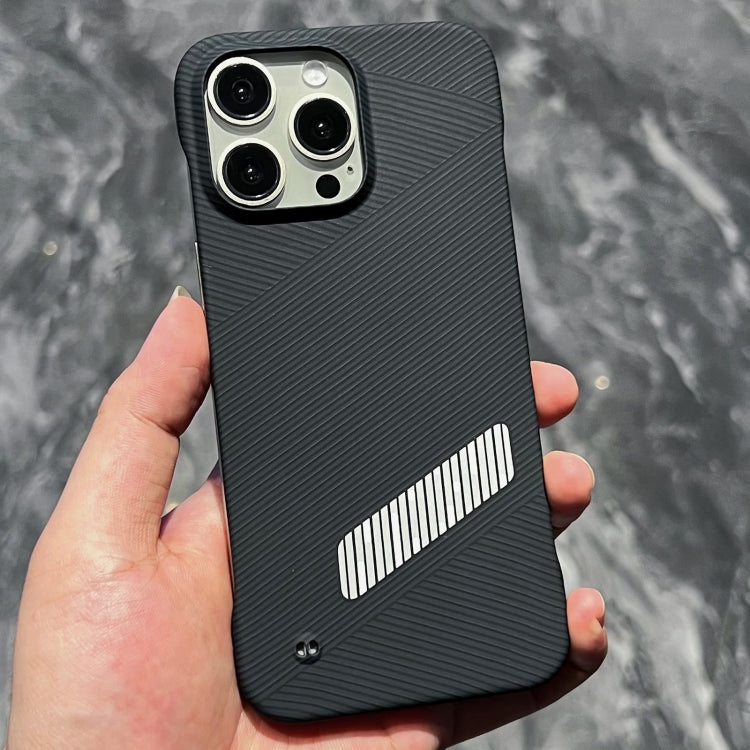 For iPhone 13 Pro Max Carbon Fiber Frameless Cooling Phone Case(Silver)