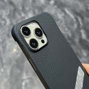For iPhone 14 Pro Max Carbon Fiber Frameless Cooling Phone Case(Silver)