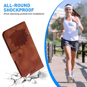 For Motorola Edge 2024 Lotus Embossed Leather Phone Case(Brown)