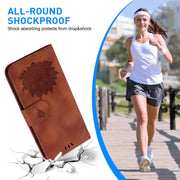 For iPhone 16e Lotus Embossed Leather Phone Case(Brown)