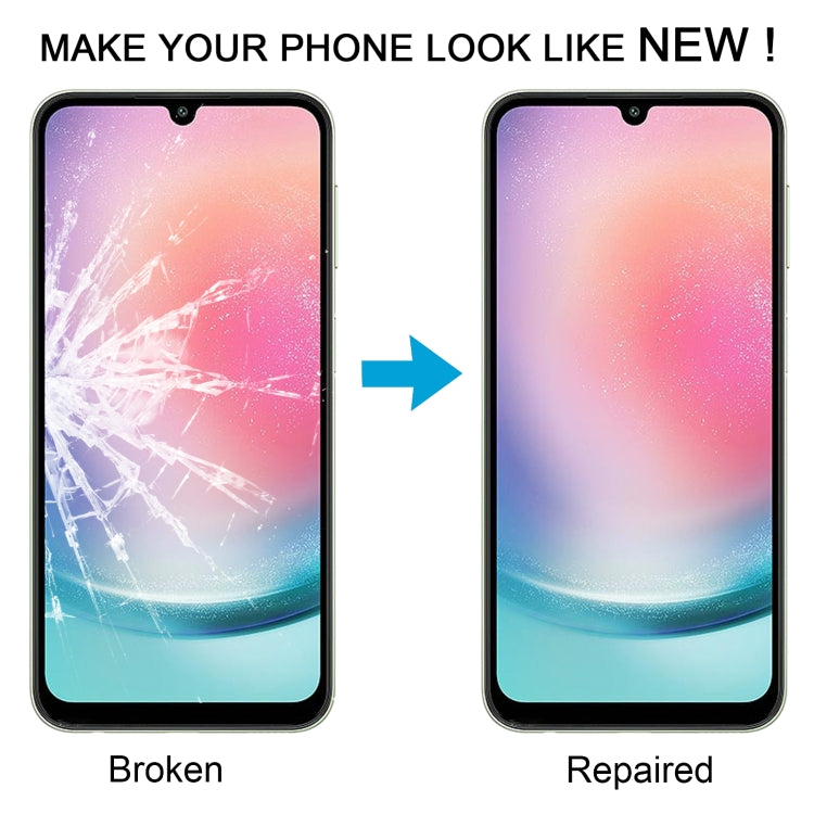 For Samsung Galaxy A24 4G SM-A245F 10pcs Front Screen Outer Glass Lens with OCA Optically Clear Adhesive