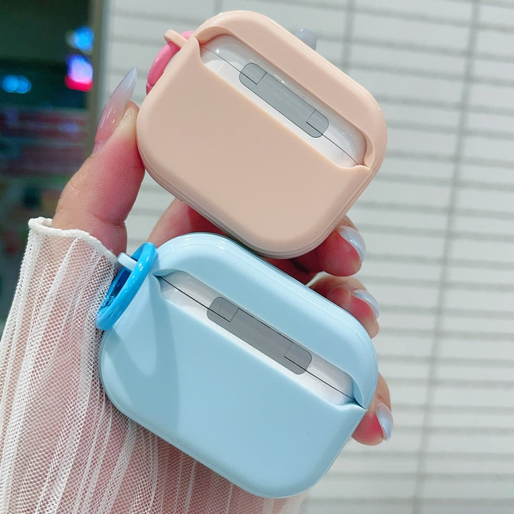 For AirPods Pro 3D Dot Bowknot Bluetooth Earphone Protective Case(Blue)