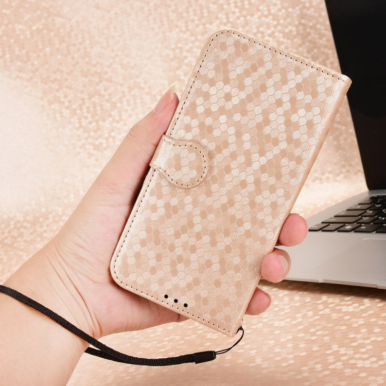 For Ulefone Note 17 Pro Honeycomb Dot Texture Leather Phone Case(Gold)
