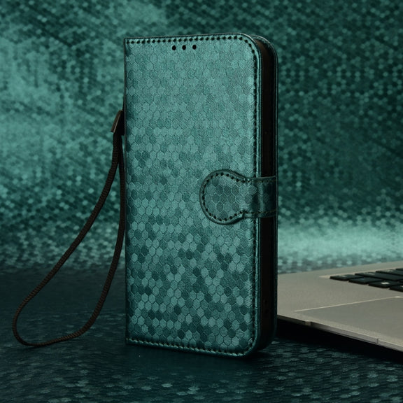 For Ulefone Note 17 Pro Honeycomb Dot Texture Leather Phone Case(Green)