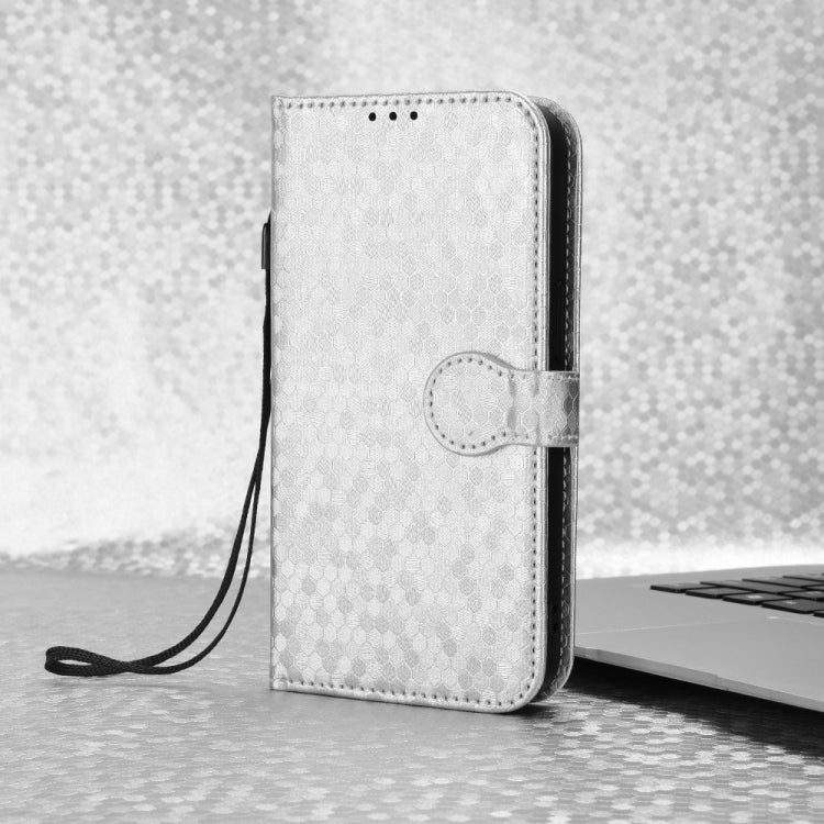 For Ulefone Note 17 Pro Honeycomb Dot Texture Leather Phone Case(Silver)
