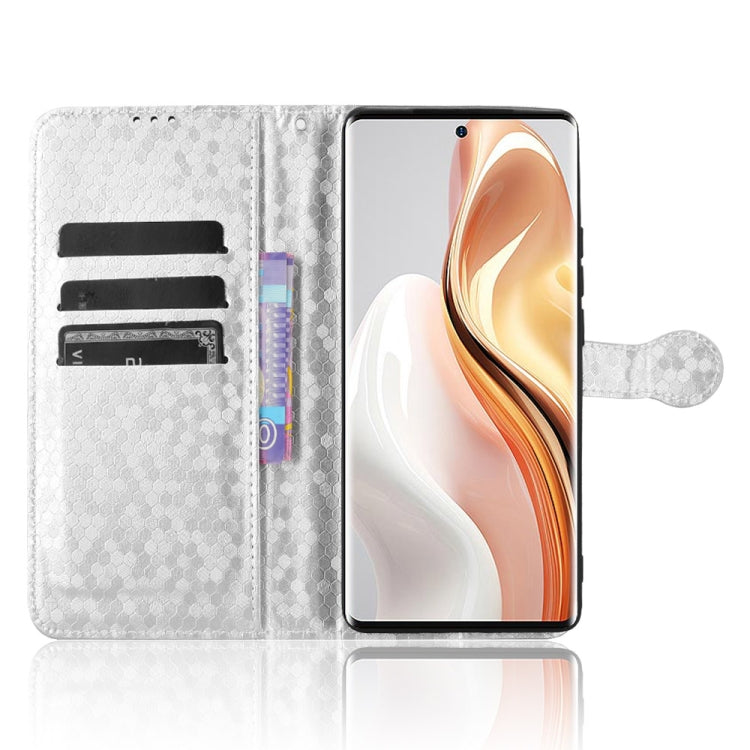 For Ulefone Note 17 Pro Honeycomb Dot Texture Leather Phone Case(Silver)