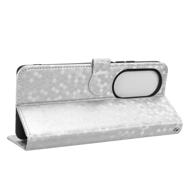 For Ulefone Note 17 Pro Honeycomb Dot Texture Leather Phone Case(Silver)