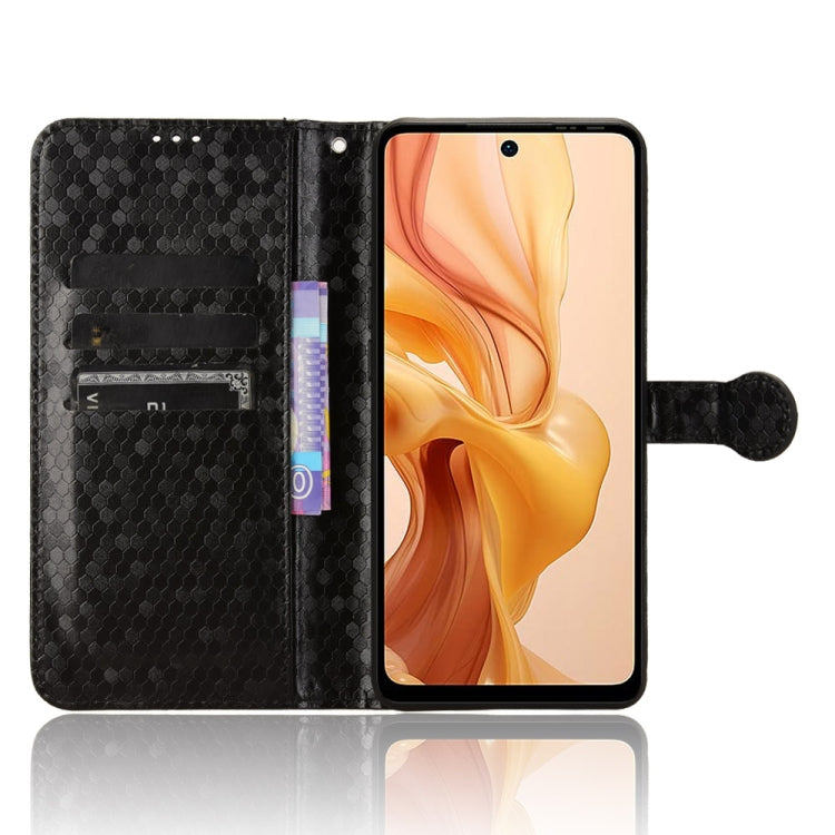 For Ulefone Note 18 Ultra Honeycomb Dot Texture Leather Phone Case(Black)