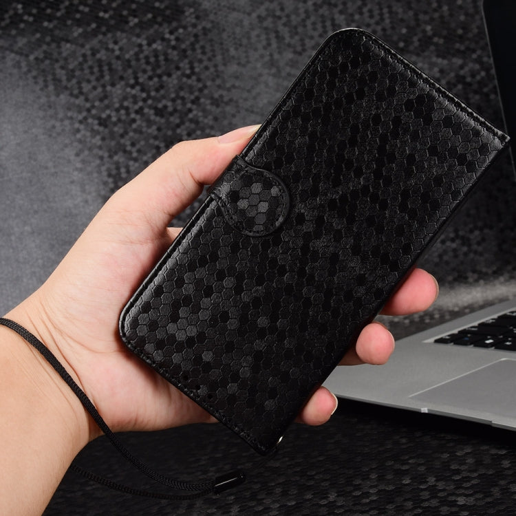 For Ulefone Note 18 Ultra Honeycomb Dot Texture Leather Phone Case(Black)