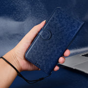 For Ulefone Note 18 Ultra Honeycomb Dot Texture Leather Phone Case(Blue)