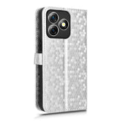 For Ulefone Note 18 Ultra Honeycomb Dot Texture Leather Phone Case(Silver)