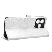 For Ulefone Note 18 Ultra Honeycomb Dot Texture Leather Phone Case(Silver)
