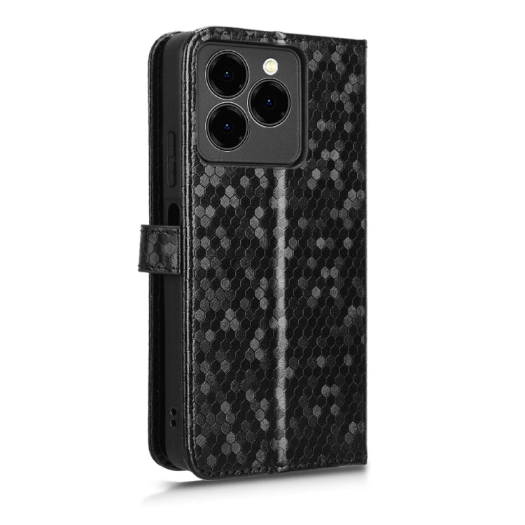 For Ulefone Note 20 Pro Honeycomb Dot Texture Leather Phone Case(Black)