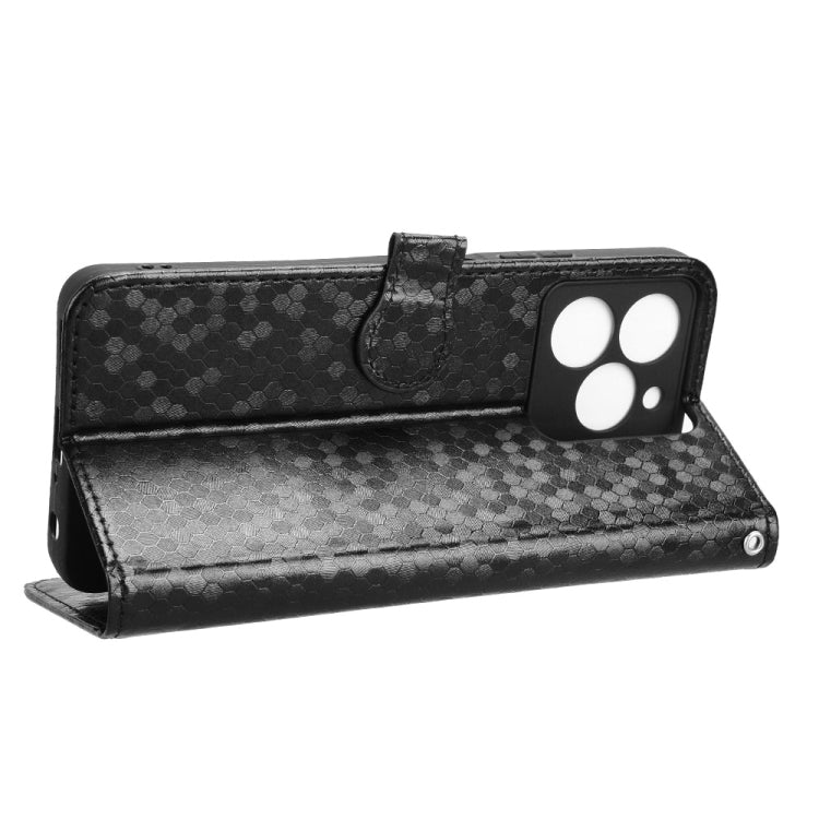 For Ulefone Note 20 Pro Honeycomb Dot Texture Leather Phone Case(Black)