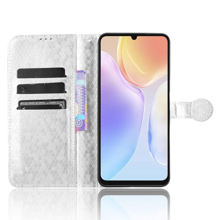 For Ulefone Note 20 Pro Honeycomb Dot Texture Leather Phone Case(Silver)