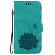For Google Pixel 9 Pro Lotus Embossed Leather Phone Case(Green)