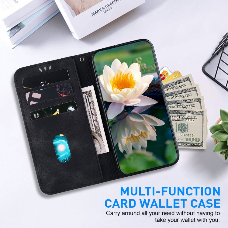 For Google Pixel 9 Pro Lotus Embossed Leather Phone Case(Black)