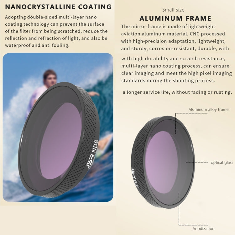 For Insta360 GO 3S JUNESTAR Camera Lens Filter, Filter:3 in 1 UV
