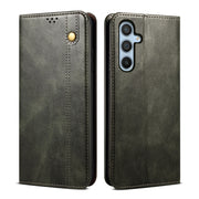 For Samsung Galaxy S25 5G Oil Wax Crazy Horse Texture Leather Phone Case(Green)