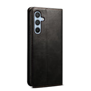For Samsung Galaxy S25+ 5G Oil Wax Crazy Horse Texture Leather Phone Case(Black)