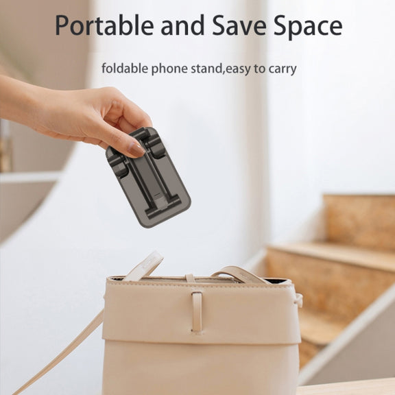 T6 2 in 1 Portable Folding Stand Wireless Charging, Style:Single Charge(White)