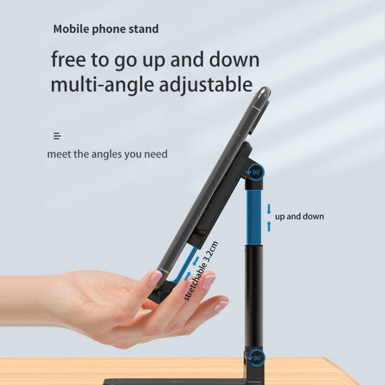 T6 2 in 1 Portable Folding Stand Wireless Charging, Style:Double Charge(White)