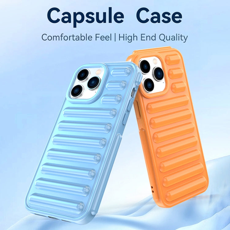 For iPhone 16e Capsule Series Candy Color TPU Phone Case(Blue)