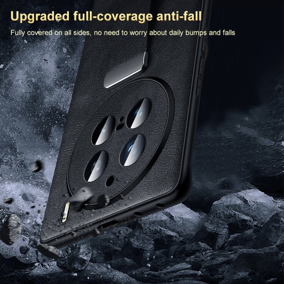 For vivo X100s Pro / X100 Pro SULADA PC + Leather Texture Skin Feel Shockproof Phone Case(Brown)