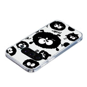 For Google Pixel 9 Colored Drawing Pattern Transparent TPU Phone Case(Black Eye)