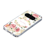 For Google Pixel 9 Colored Drawing Pattern Transparent TPU Phone Case(Rose)