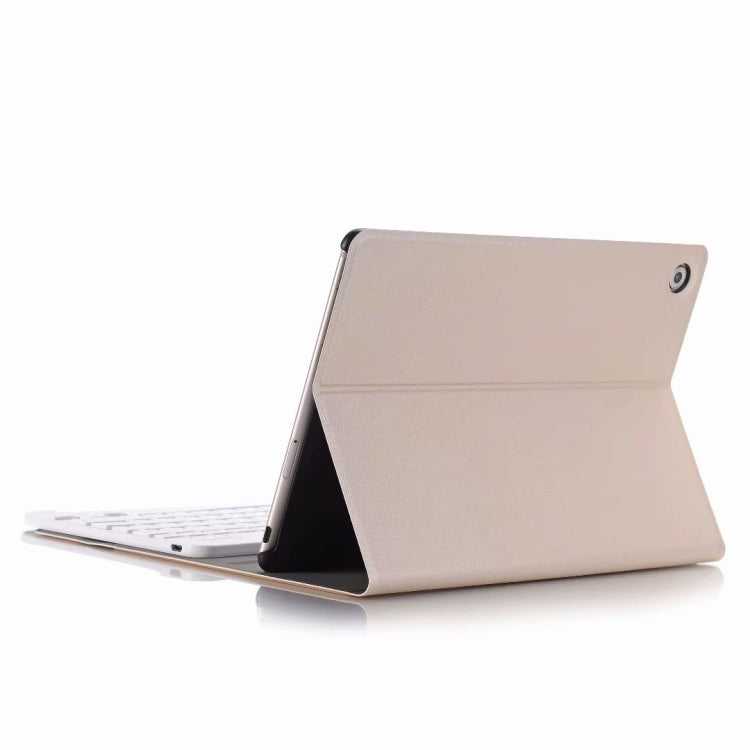For Huawei MatePad T8 Ultra-thin Detachable Bluetooth Keyboard Leather Tablet Case with Stand & Sleep Function & Backlight(Gold)