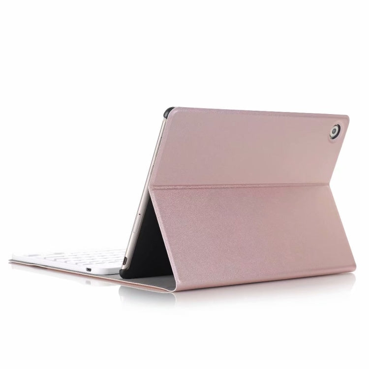 For Huawei MatePad T8 Ultra-thin Detachable Bluetooth Keyboard Leather Tablet Case with Stand & Sleep Function & Backlight(Rose Gold)