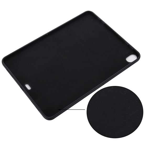 For iPad Air 13 2024 Pure Color Liquid Silicone Shockproof Tablet Case(Black)