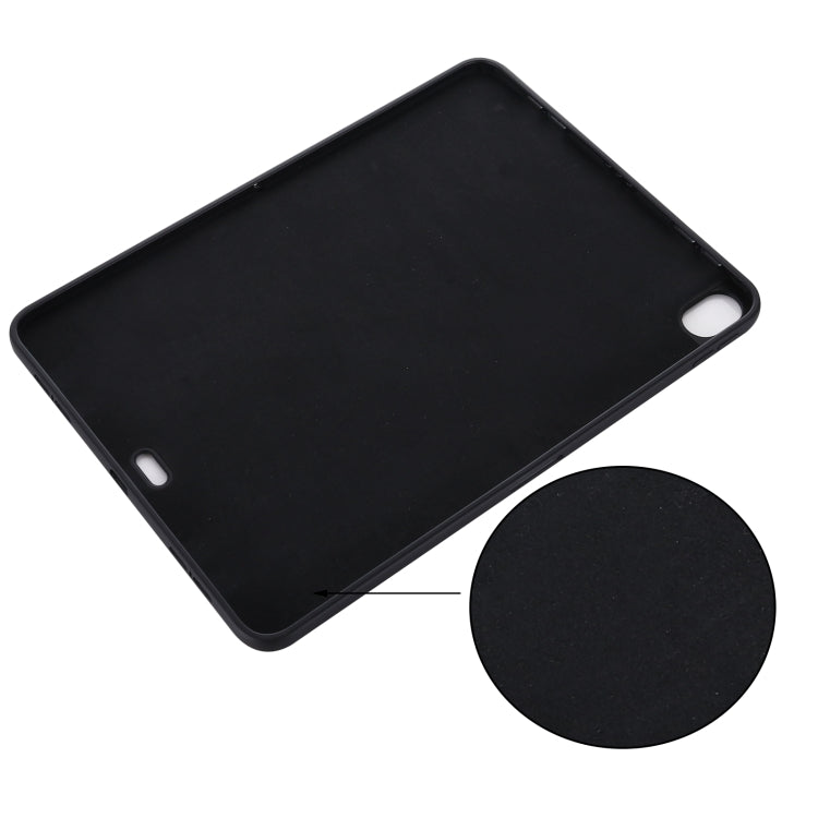 For iPad Air 13 2024 Pure Color Liquid Silicone Shockproof Tablet Case(Black)