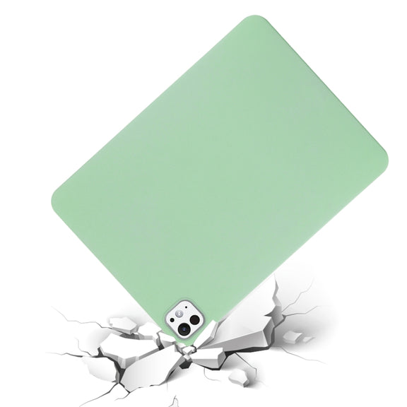 For iPad Pro 13 2024 Pure Color Liquid Silicone Shockproof Tablet Case(Green)