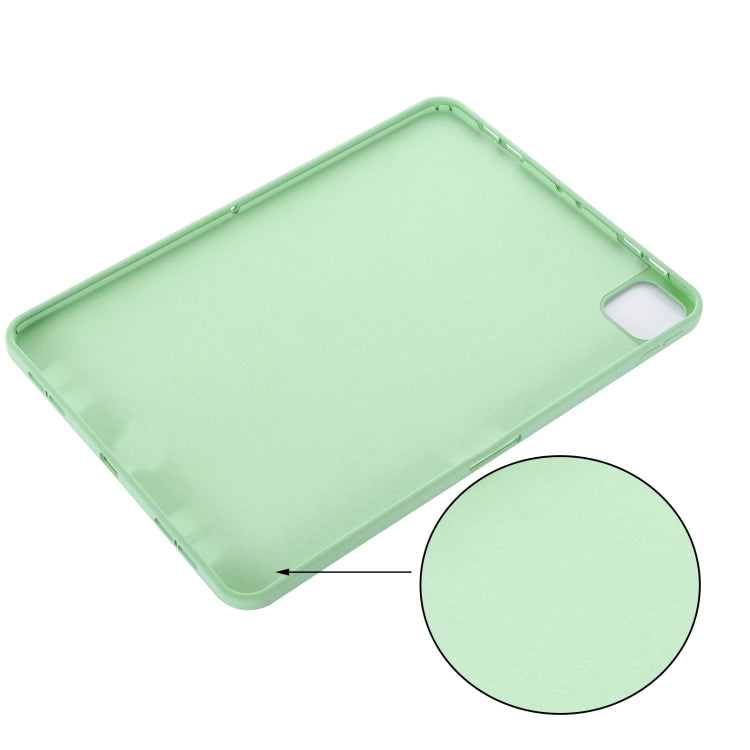 For iPad Pro 13 2024 Pure Color Liquid Silicone Shockproof Tablet Case(Green)