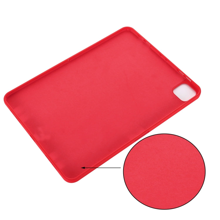 For iPad Pro 13 2024 Pure Color Liquid Silicone Shockproof Tablet Case(Red)