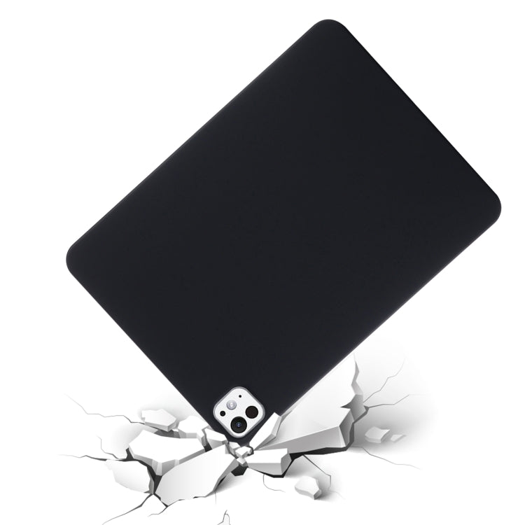 For iPad Pro 13 2024 Pure Color Liquid Silicone Shockproof Tablet Case(Black)