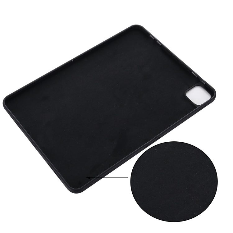 For iPad Pro 13 2024 Pure Color Liquid Silicone Shockproof Tablet Case(Black)