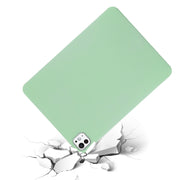 For iPad Pro 11 2024 Pure Color Liquid Silicone Shockproof Tablet Case(Green)