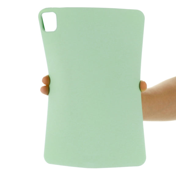 For iPad Pro 11 2024 Pure Color Liquid Silicone Shockproof Tablet Case(Green)