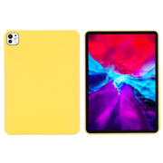 For iPad Pro 11 2024 Pure Color Liquid Silicone Shockproof Tablet Case(Yellow)