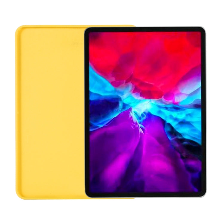 For iPad Pro 11 2024 Pure Color Liquid Silicone Shockproof Tablet Case(Yellow)