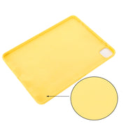 For iPad Pro 11 2024 Pure Color Liquid Silicone Shockproof Tablet Case(Yellow)