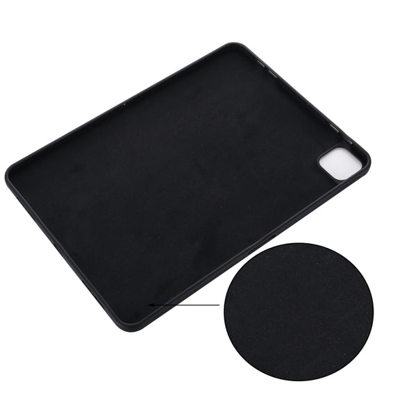 For iPad Pro 11 2024 Pure Color Liquid Silicone Shockproof Tablet Case(Black)